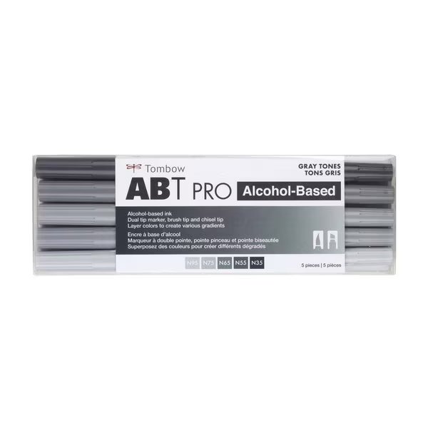 ABT PRO, GRAY TONES, 5PK, Tombow, Mfr#: 56969
